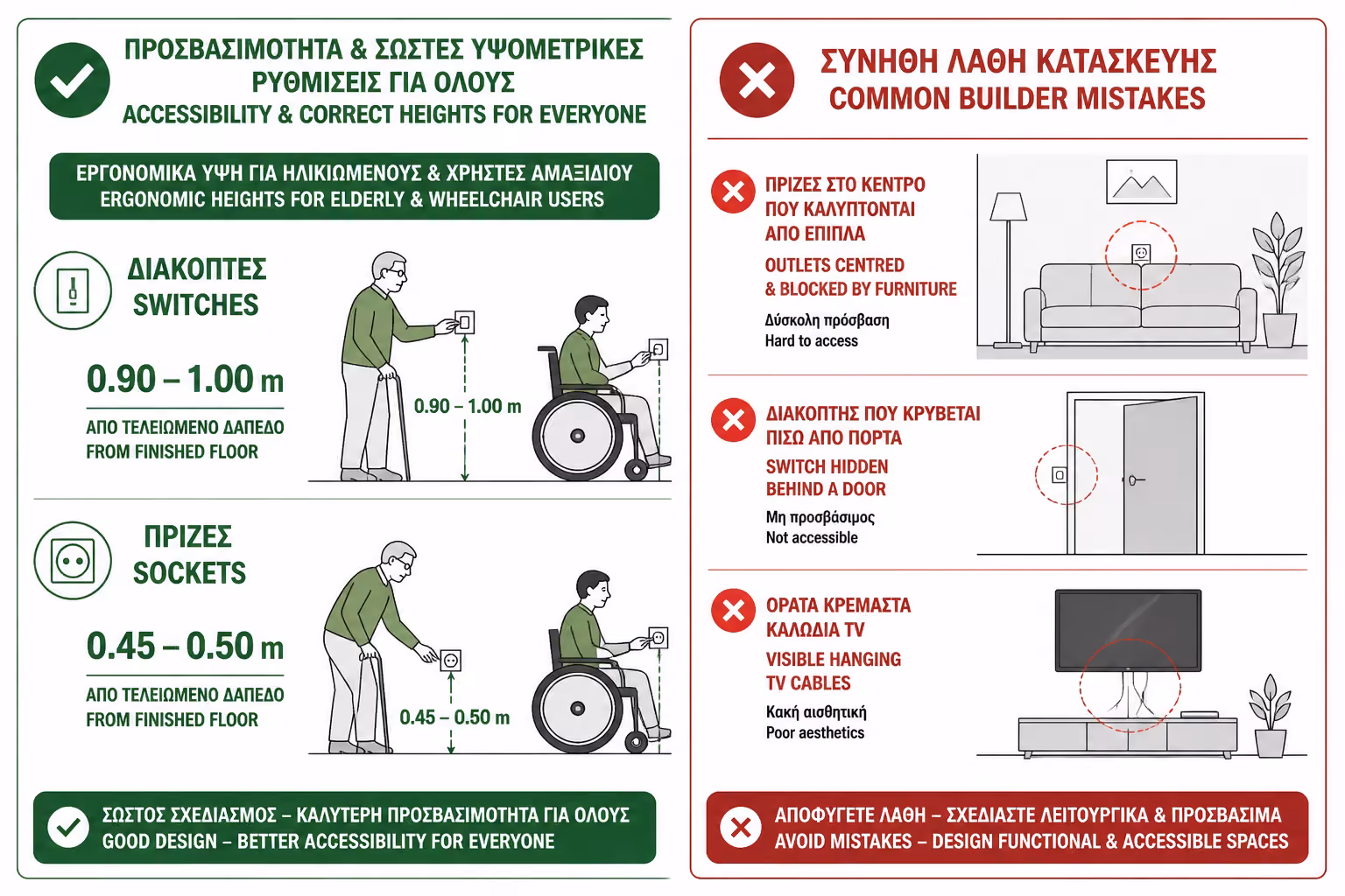 Σήμανση θέσεων επί τόπου πριν το σκάψιμο των τοίχων