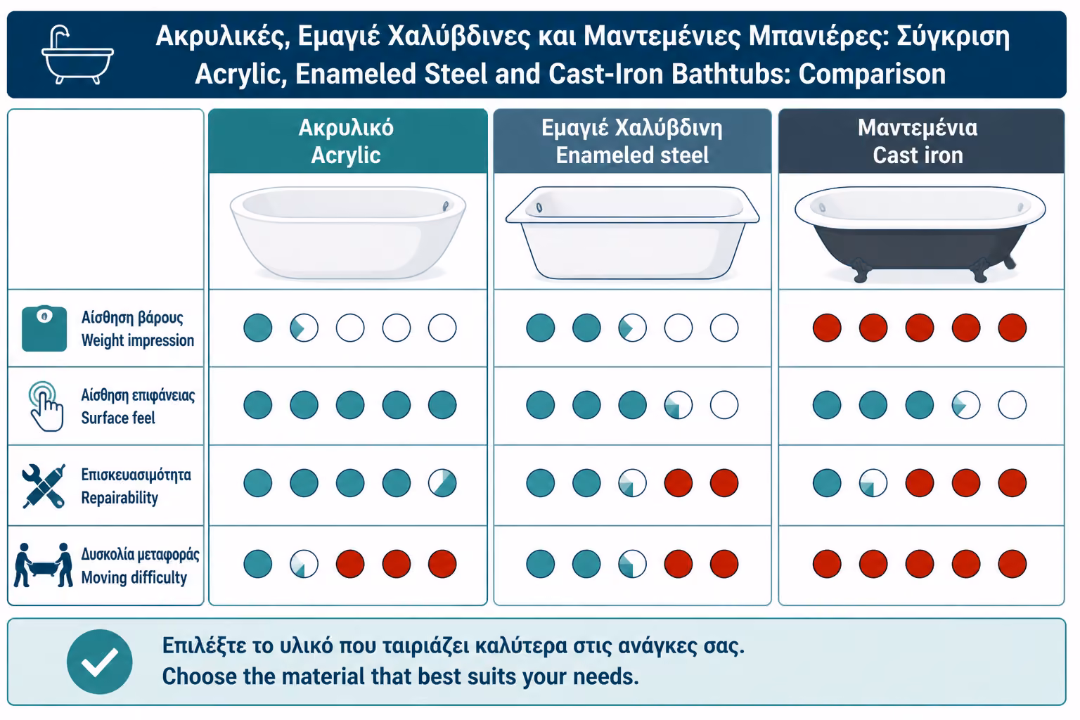 Εικονογράφηση για 2. Ακρυλική μπανιέρα: η πιο δημοφιλής και πρακτική επιλογή