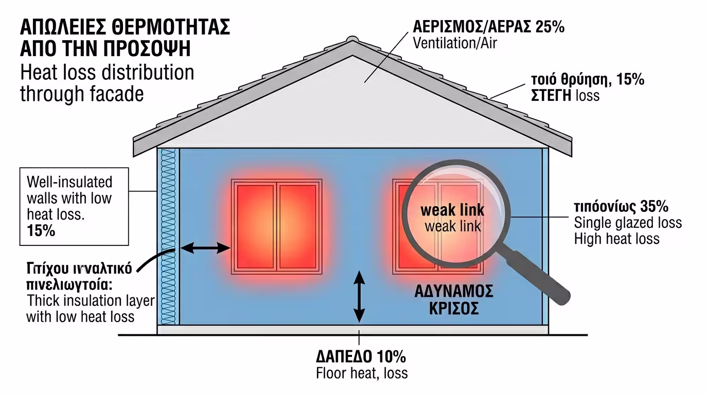 Ο αδύναμος κρίκος - κουφώματα και αερισμός στη θερμομόνωση