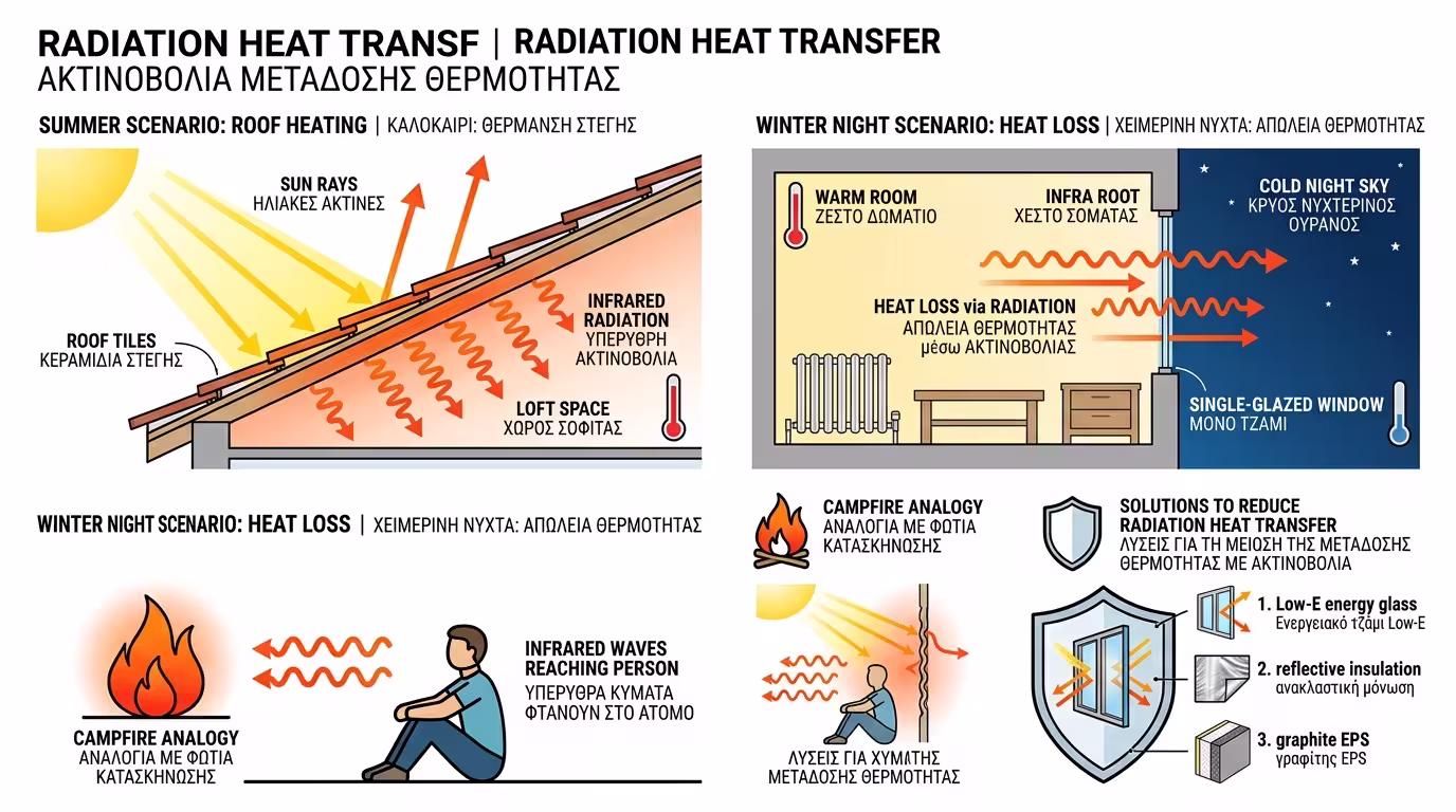 Ακτινοβολία θερμότητας - αόρατα υπέρυθρα κύματα