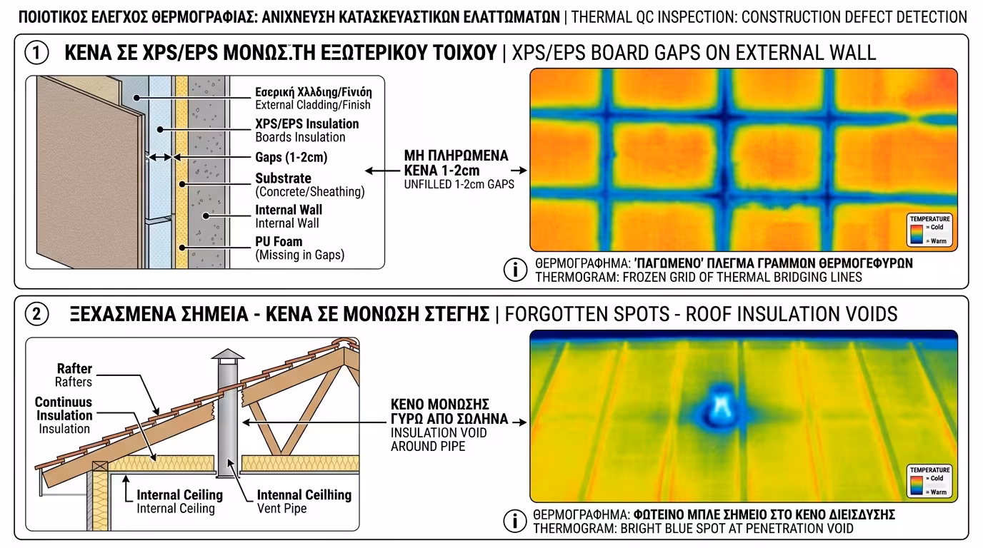 Κενά XPS/EPS - παγωμένο πλέγμα, ξεχασμένα σημεία γύρω από σωλήνες