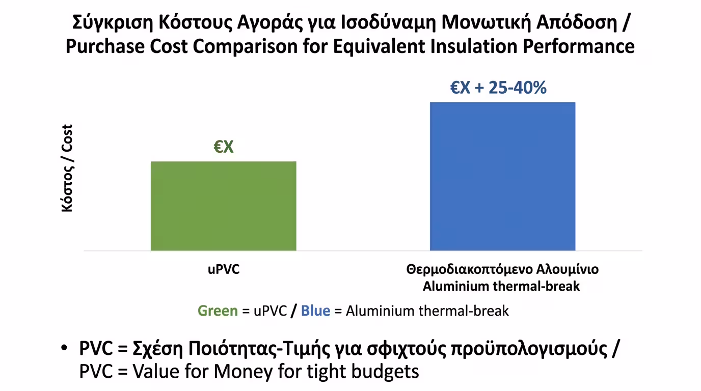 Αλουμίνιο vs PVC στον ελληνικό ήλιο