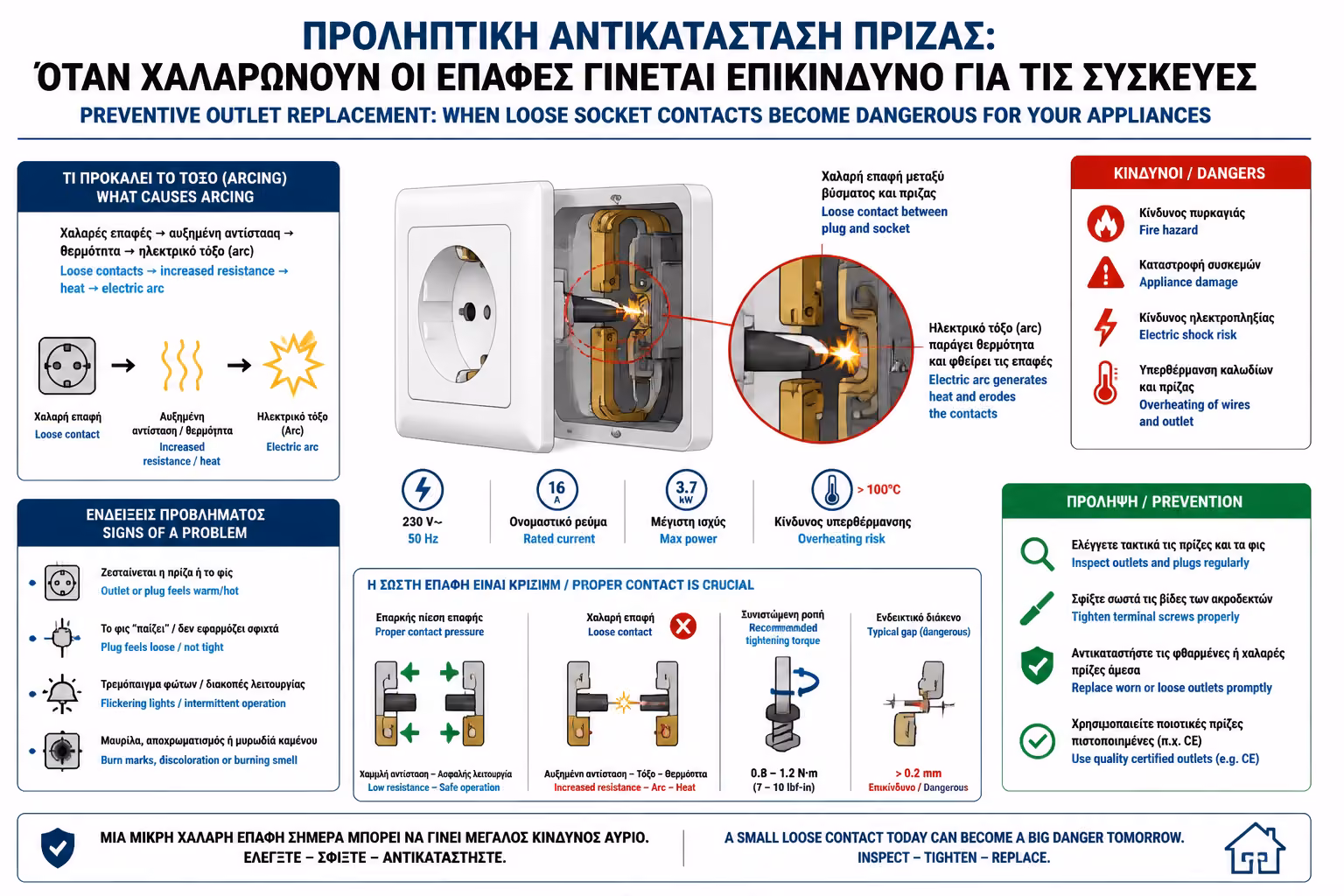 Εικονογράφηση για 2. Ο Κίνδυνος: Το Ηλεκτρικό Τόξο (Arcing)