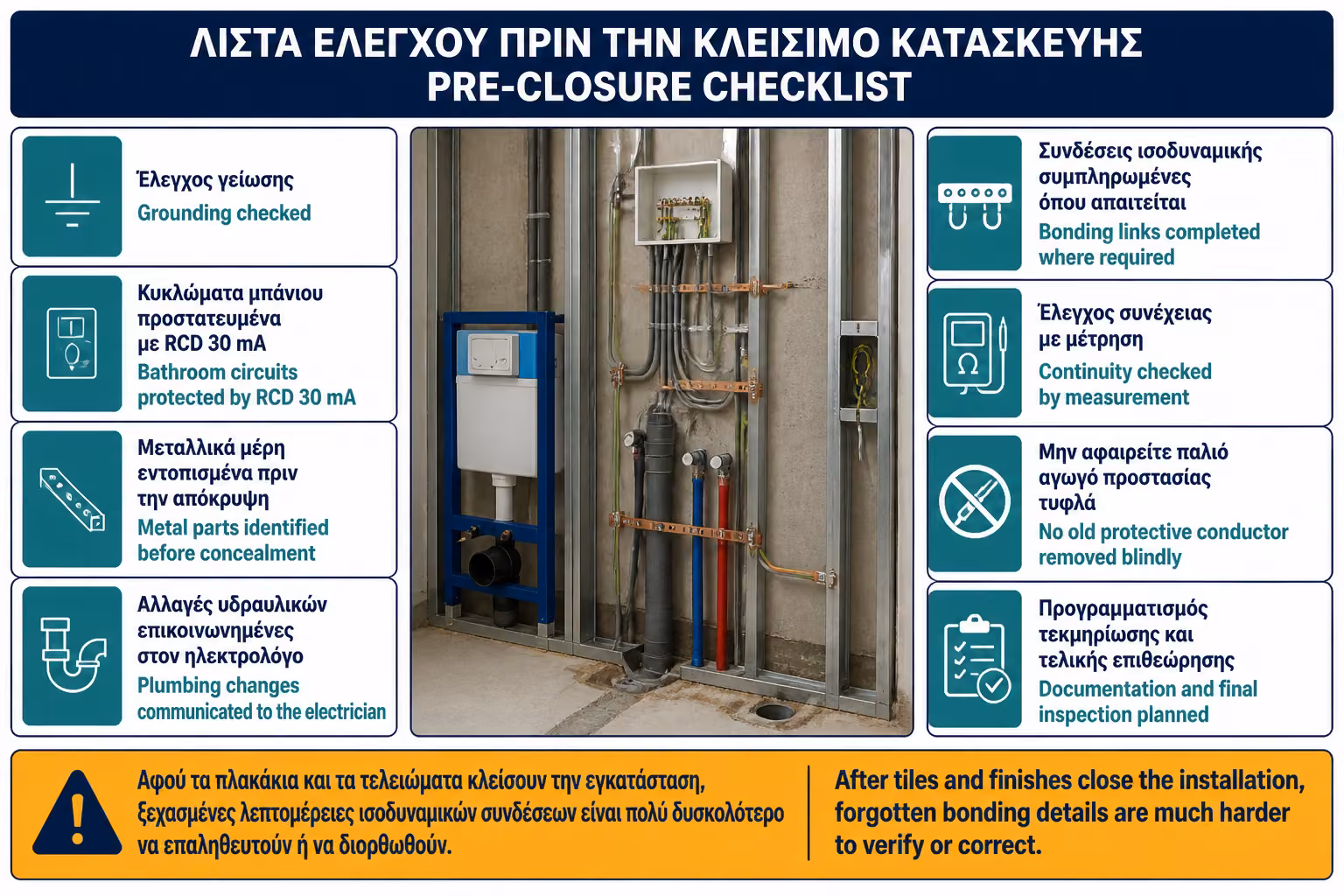 Εικονογράφηση για 17. Πρακτικό checklist ισοδυναμικής προστασίας στο μπάνιο