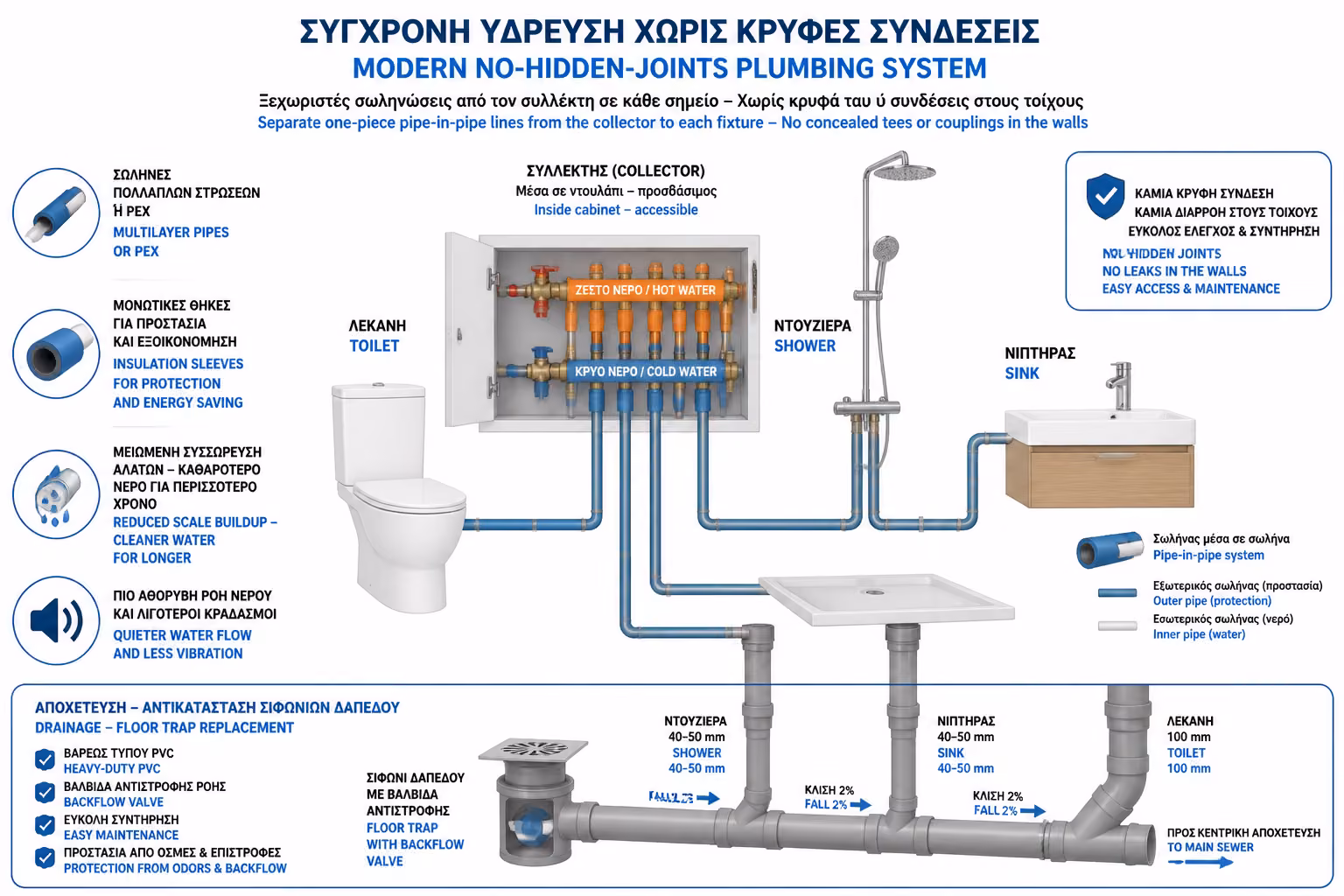 Εικονογράφηση για 1. Το Υδραυλικό Δίκτυο: Αντίο στις Ενδιάμεσες Ενώσεις