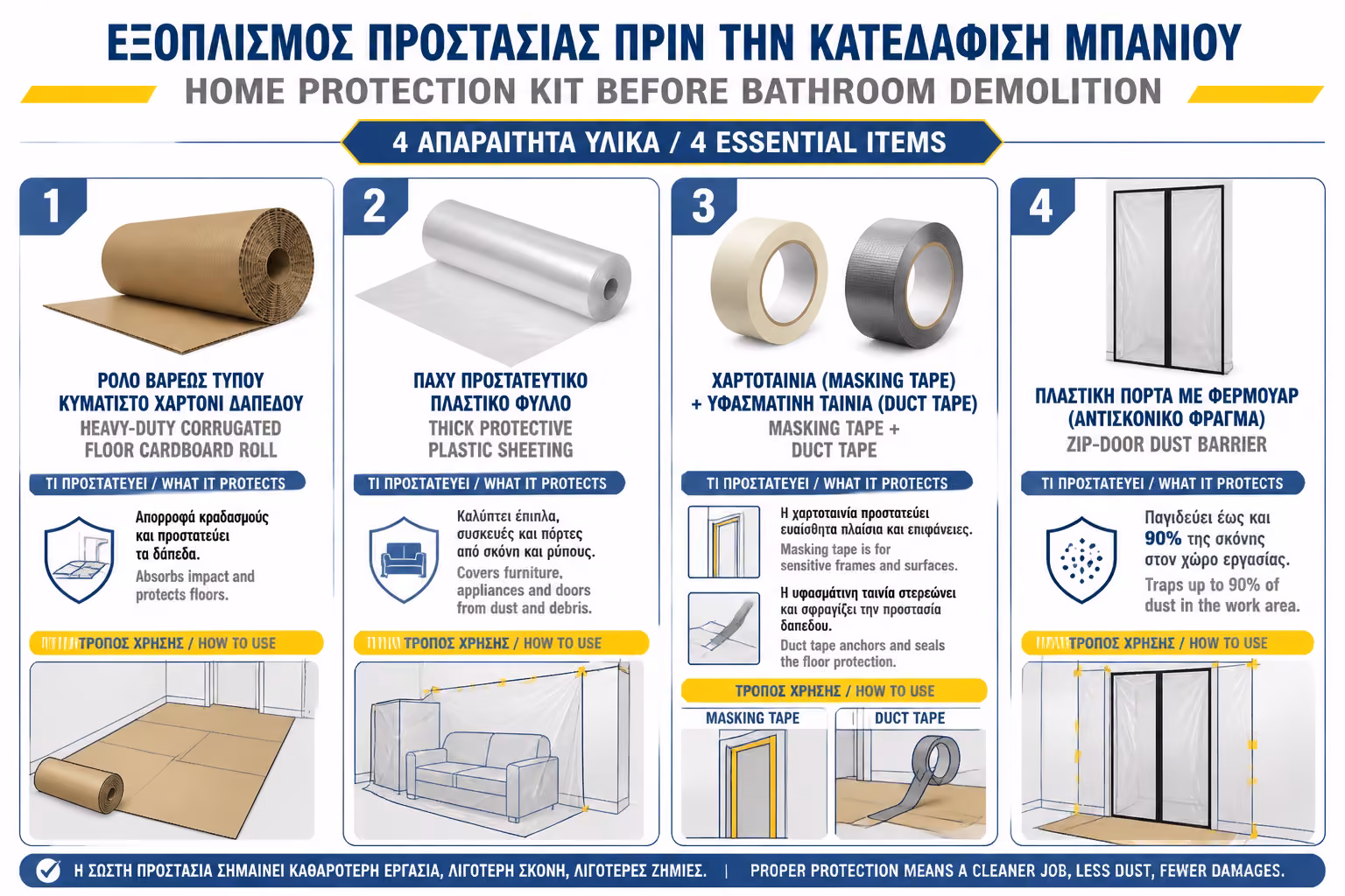 Εικονογράφηση για 1. Τα Υλικά της "Θωράκισης": Τι Πρέπει να Αγοράσετε