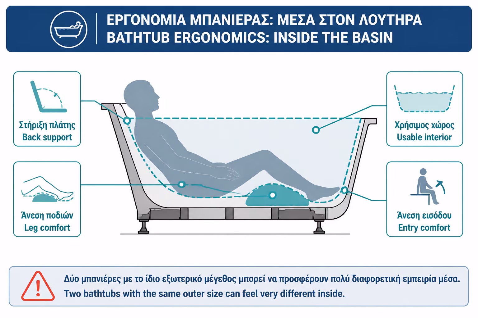 Εικονογράφηση για 6. Η εργονομία μέσα στην μπανιέρα