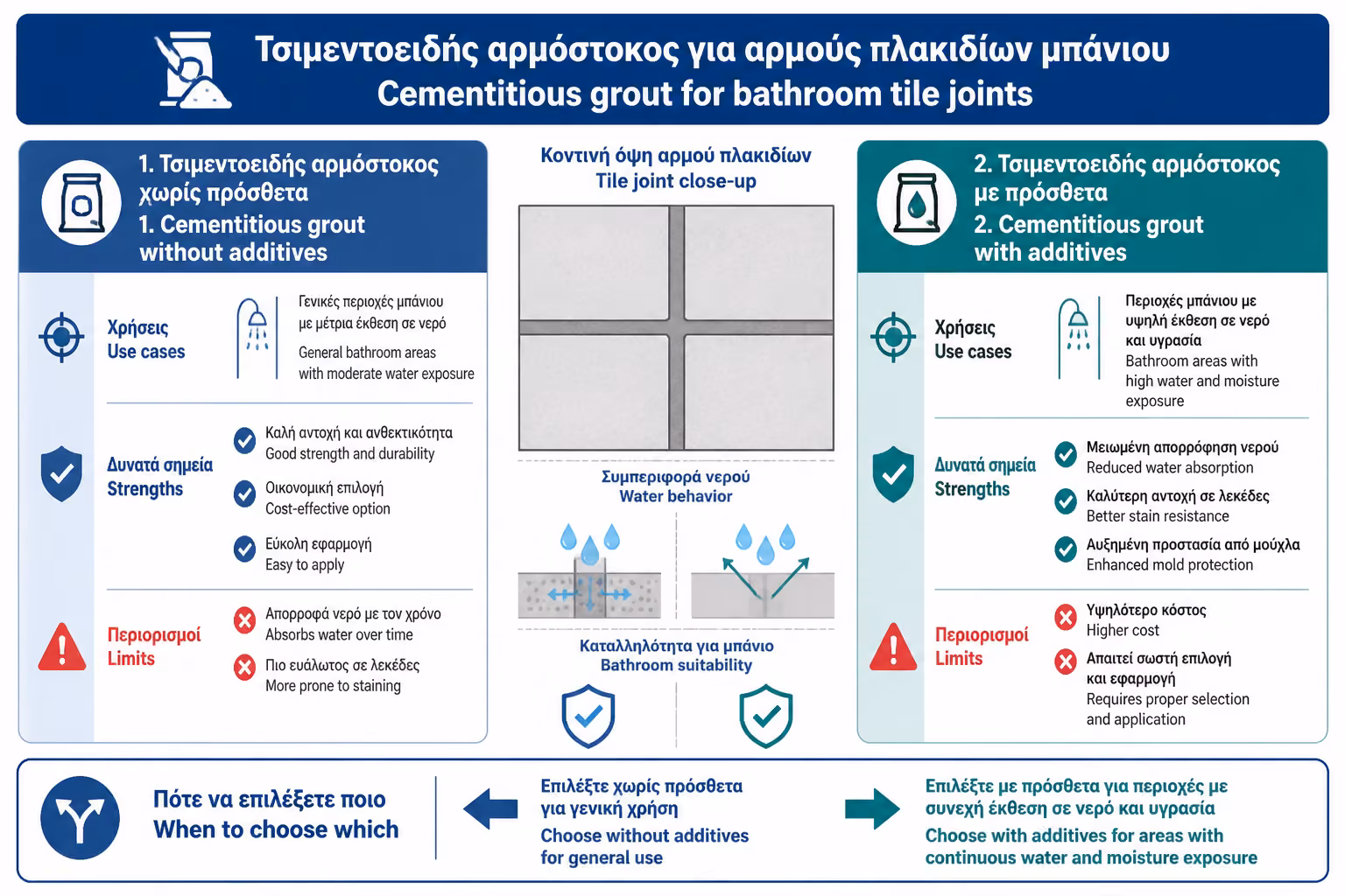Εικονογράφηση για 4. Μειονεκτήματα των τσιμεντοειδών αρμόστοκων