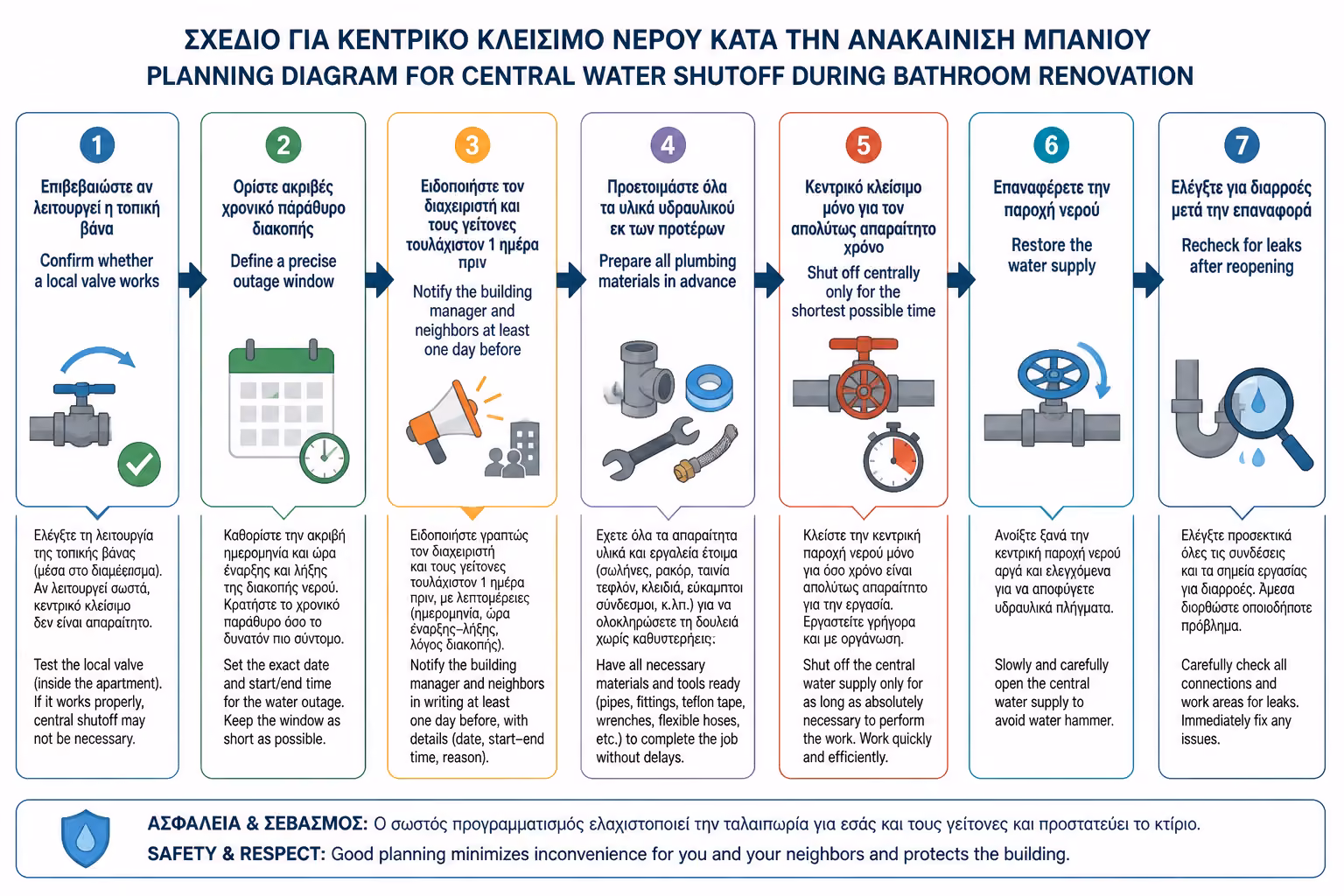 Εικονογράφηση για 7. Πώς να Οργανώσετε Σωστά τη Διακοπή Νερού