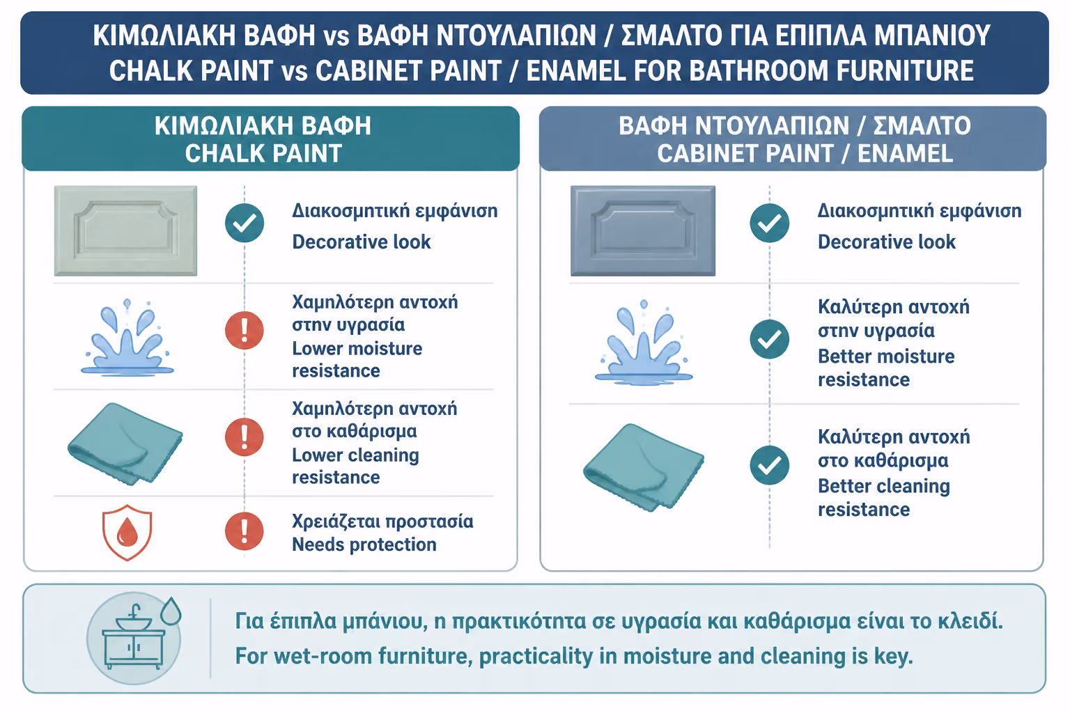 Εικονογράφηση για 4. Ριπολίνη και cabinet paint: η πρακτική επιλογή