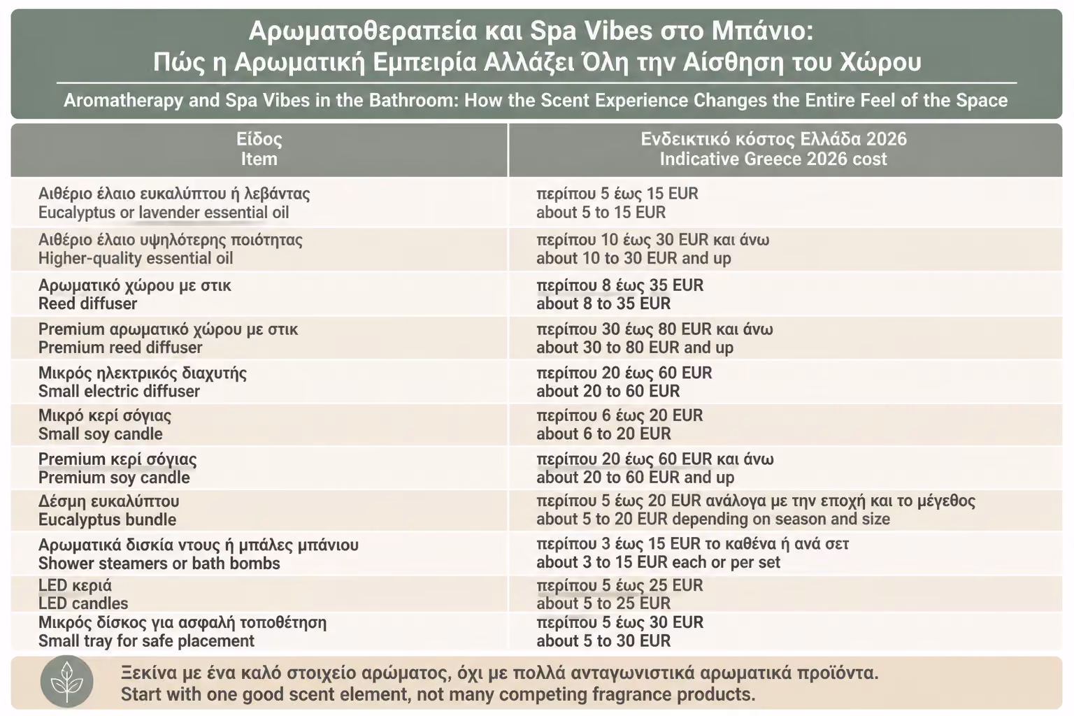 Εικονογράφηση για 19. Ενδεικτικό κόστος για Ελλάδα 2026