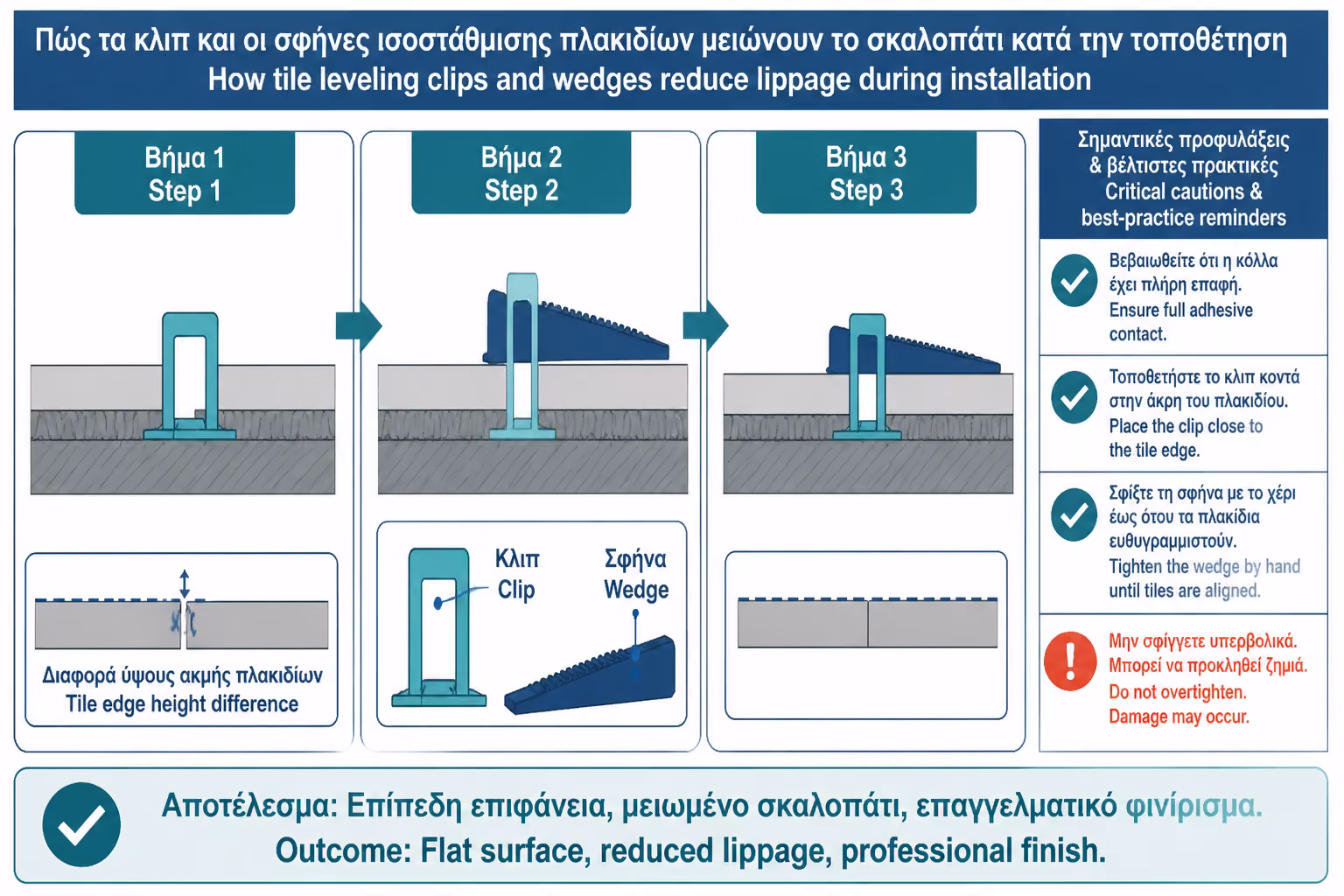 Εικονογράφηση για 3. Πώς λειτουργεί ένα σύστημα με clips και σφήνες