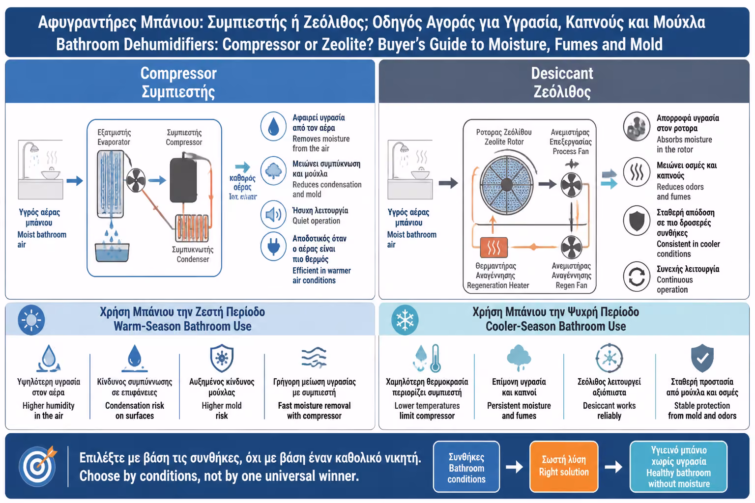 Εικονογράφηση για 5. Compressor vs ζεόλιθου: η πρακτική σύγκριση για μπάνιο