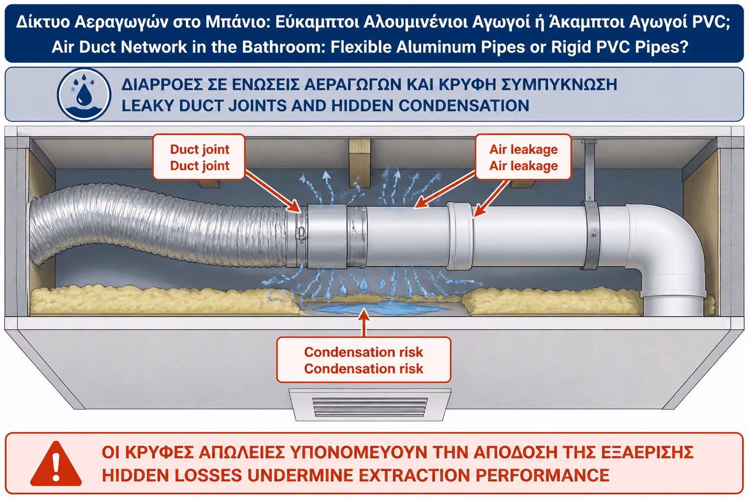 Εικονογράφηση για 13. Στεγανότητα ενώσεων: γιατί δεν πρέπει να χάνεται αέρας στην ψευδοροφή