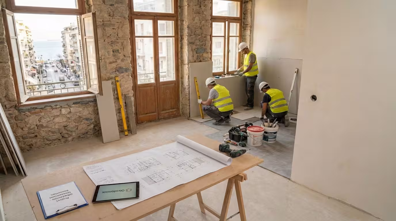 Διαδικασία έργου για κατασκευές και ανακαινίσεις κατοικιών