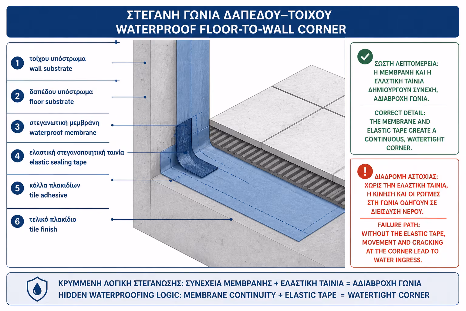 Εικονογράφηση για 4. Γωνία τοίχος με δάπεδο: το πιο κρίσιμο σημείο