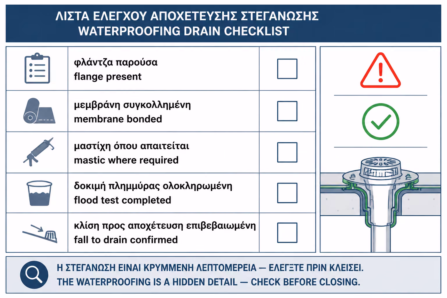Εικονογράφηση για 17. Πρακτικό checklist πριν την πλακόστρωση