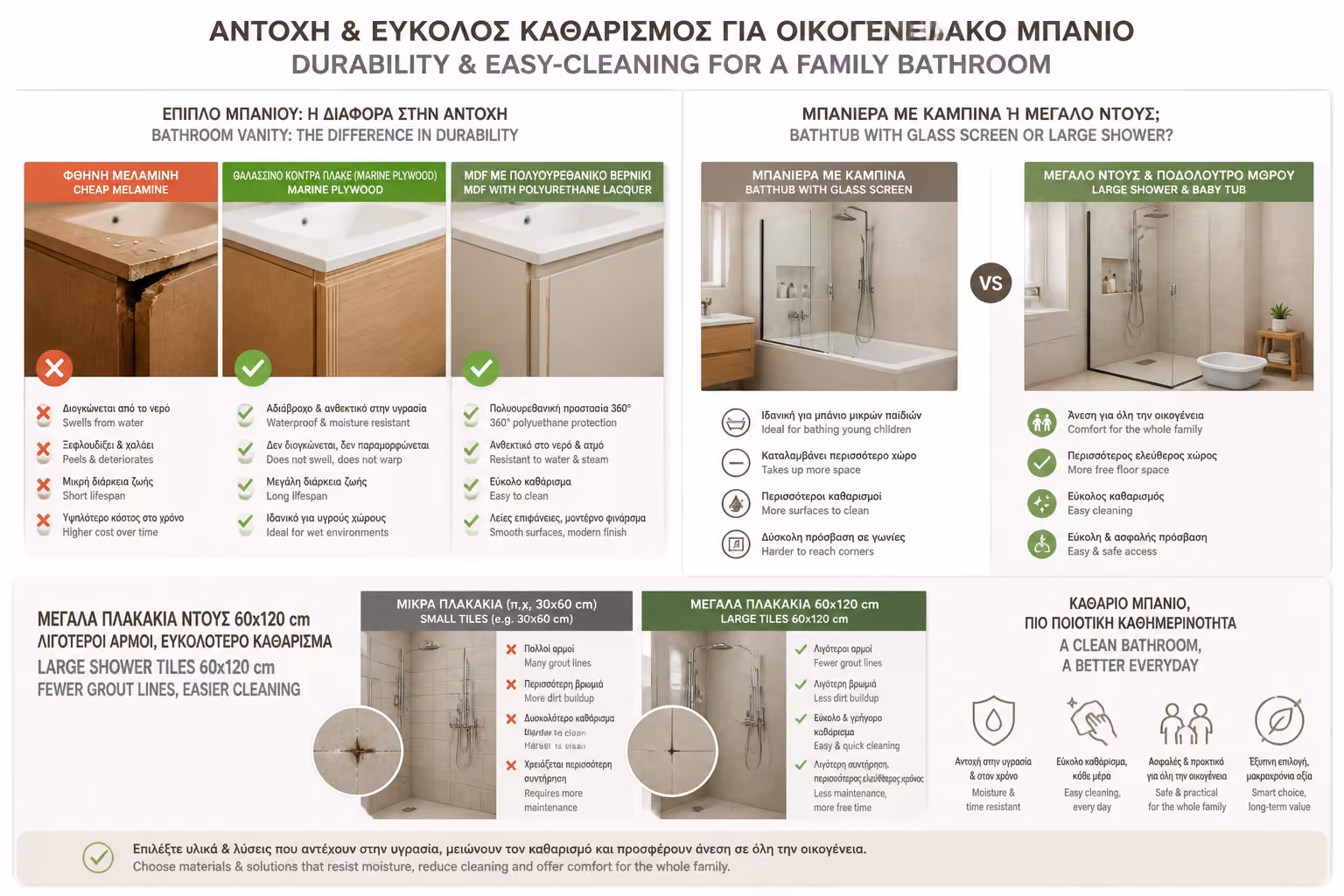 Εικονογράφηση για 3. Υλικά "Παντός Καιρού" & Εύκολο Καθάρισμα