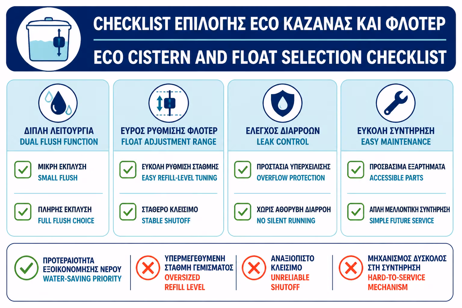 Εικονογράφηση για 16. Πρακτικό checklist για οικολογικό καζανάκι και πλωτήρα