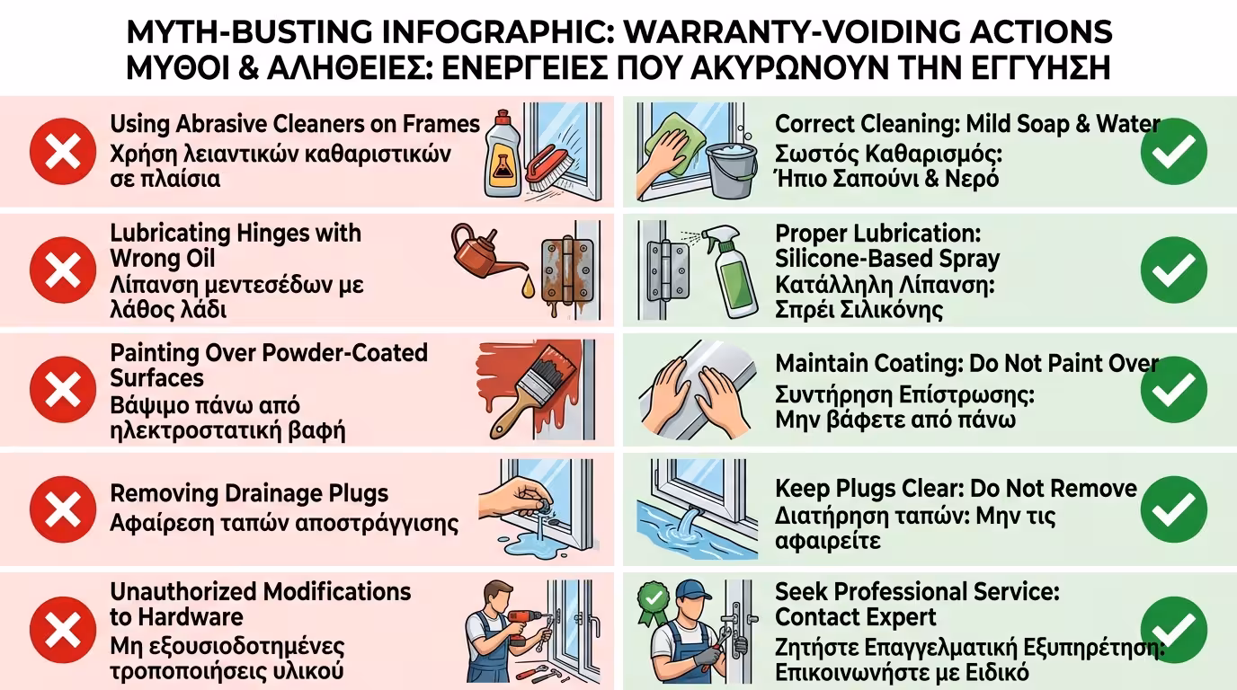 Ακύρωση εγγύησης - απαγορευμένα χημικά, έλλειψη συντήρησης, ανωτέρα βία