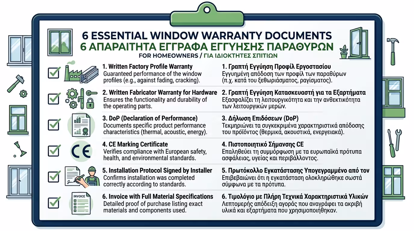 Γραπτές εγγυήσεις στο ιδιωτικό συμφωνητικό - checklist απαιτήσεων