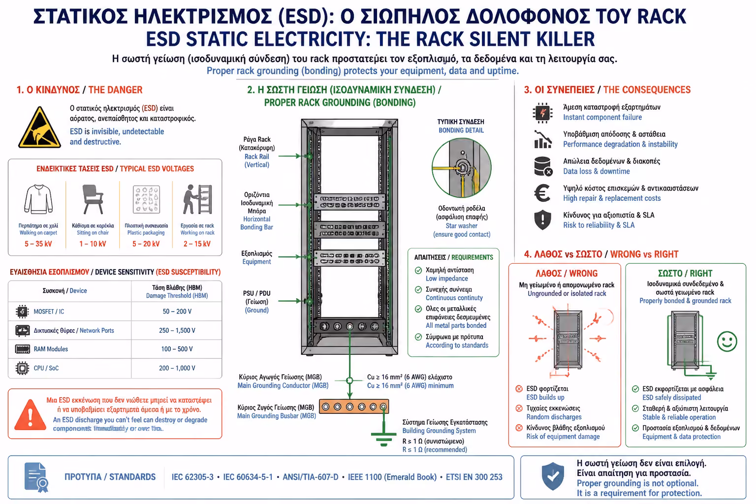 Εικονογράφηση για 1. Ο Αόρατος Εχθρός: Πώς γεννιέται ο Στατικός Ηλεκτρισμός (ESD)