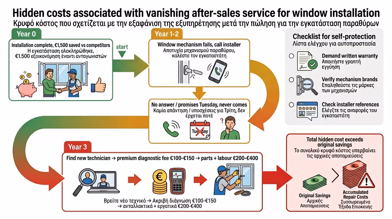 Χωρίς service μετά την πώληση - ο κατασκευαστής εξαφανίζεται
