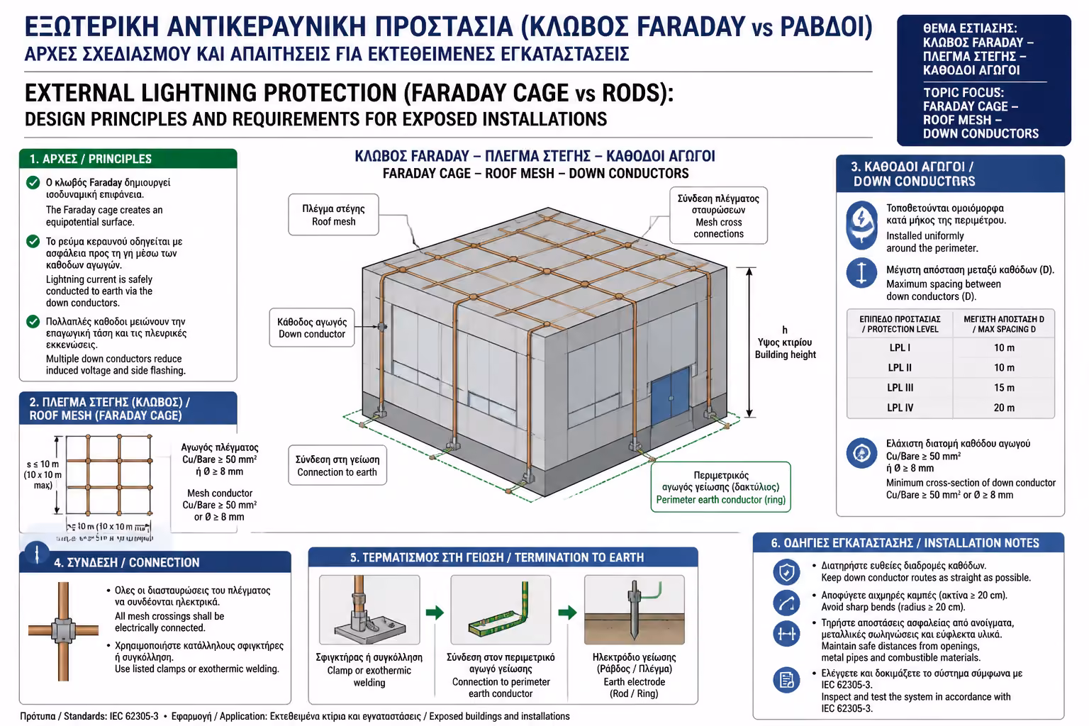 Κλωβός Faraday με πλέγμα και καθόδους