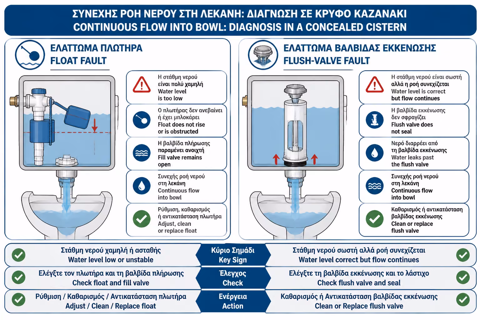 Εικονογράφηση για 4. Όταν τρέχει νερό συνέχεια στη λεκάνη
