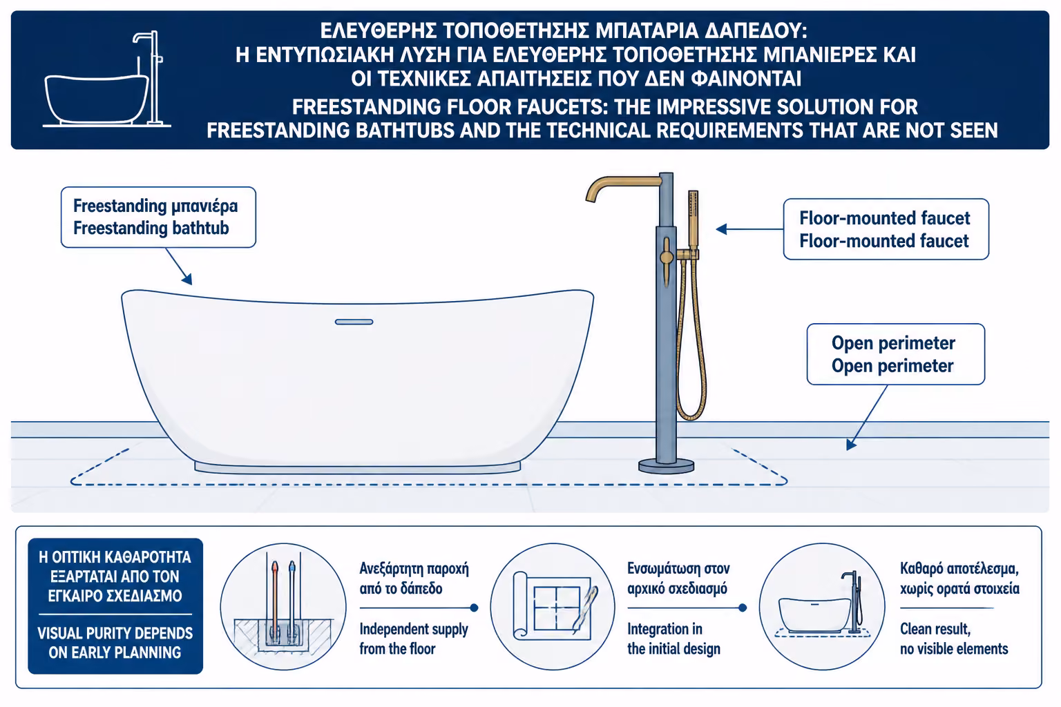 Εικονογράφηση για 2. Γιατί ταιριάζει με freestanding μπανιέρες