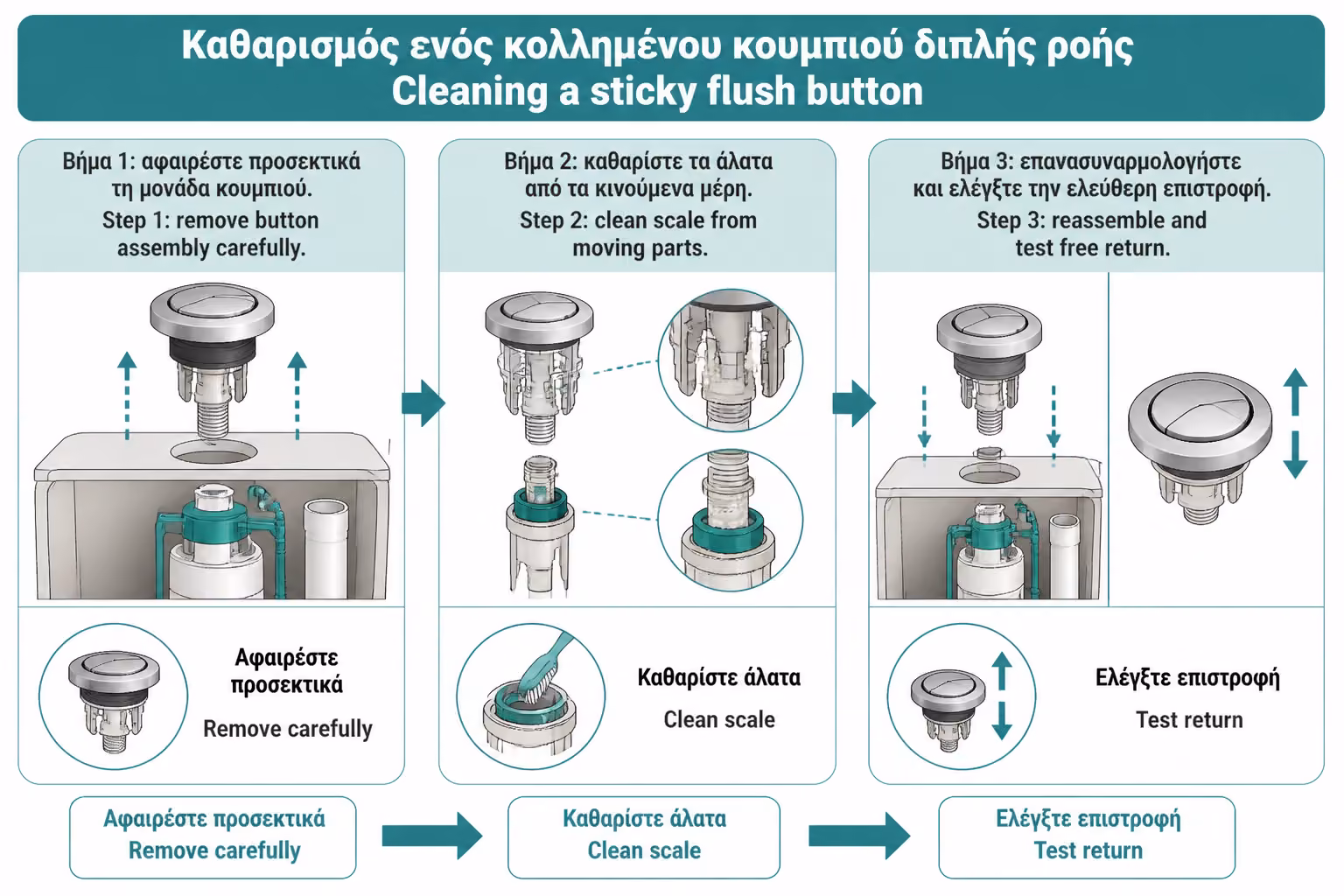 Εικονογράφηση για 11. Καθαρισμός μπουτόν από άλατα και βρωμιά