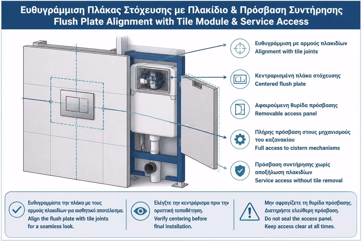 Εικονογράφηση για 10. Service και πρόσβαση: η πλακέτα δεν πρέπει να εγκλωβίζεται