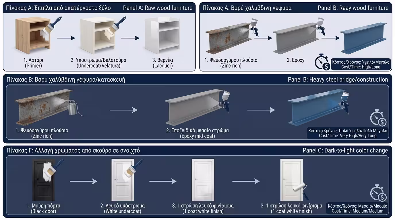 Μικροσκοπική όψη MICACEOUS IRON OXIDE: η δομή των φολίδων που εμποδίζει την υγρασία.