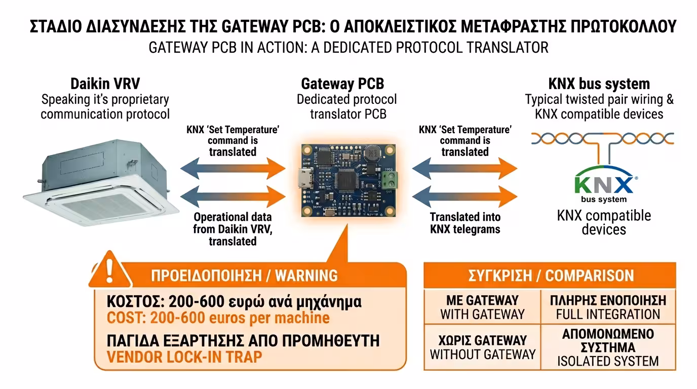 Gateway μετάφρασης - Daikin σε KNX, παγίδα συμβατότητας