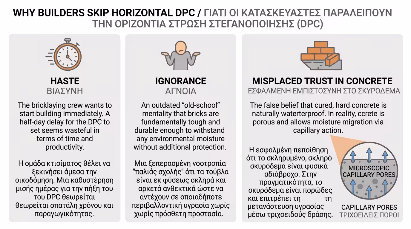 Γιατί παραλείπεται η DPC - βιασύνη, άγνοια, λανθασμένη εμπιστοσύνη στο μπετόν
