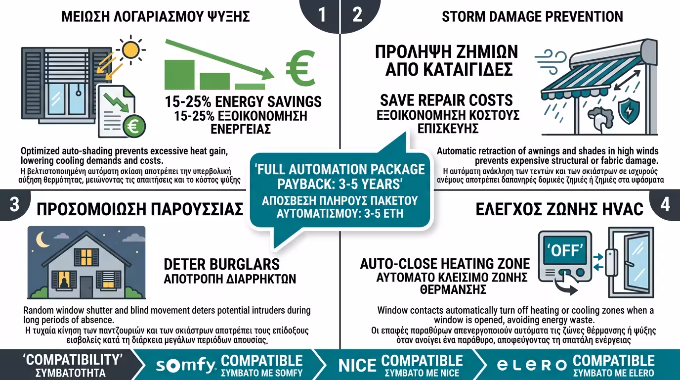 Σενάριο καληνύχτας - όλα τα ρολά κατεβασμένα αυτόματα