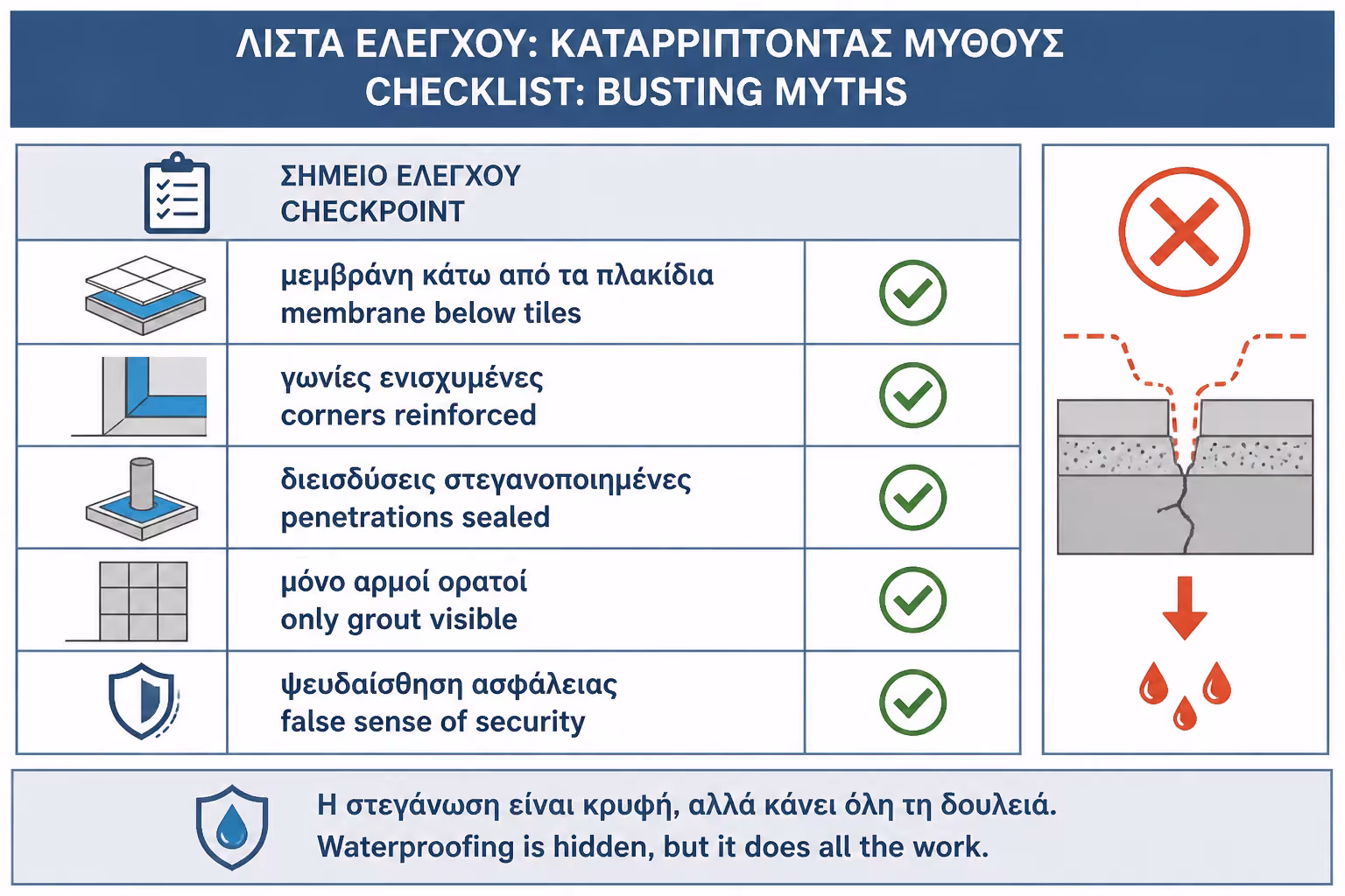 Εικονογράφηση για 17. Πρακτικό checklist πριν πιστέψετε ότι “ο αρμός αρκεί”