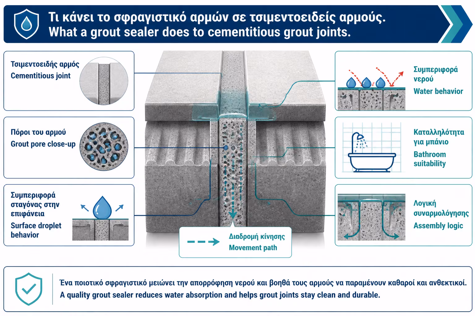 Εικονογράφηση για 1. Τι είναι το grout sealer