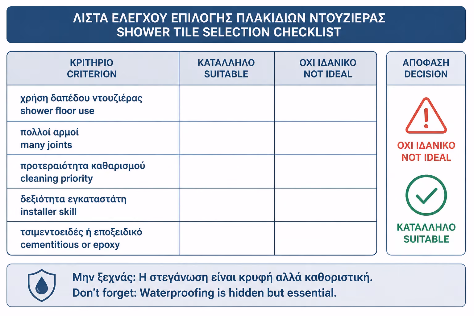 Εικονογράφηση για 20. Πρακτικό checklist επιλογής