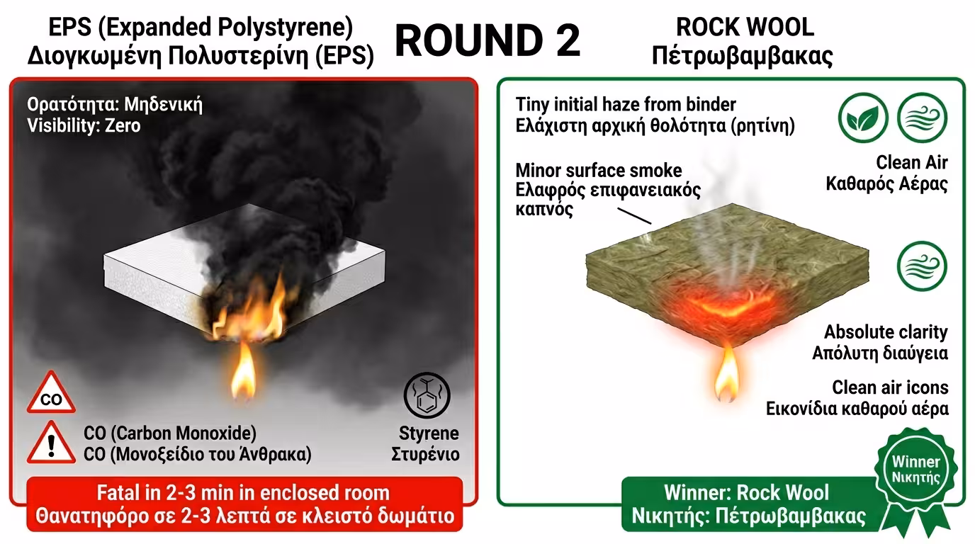 Γύρος 2: μαύρος τοξικός καπνός EPS vs μηδενικός καπνός πετροβάμβακα