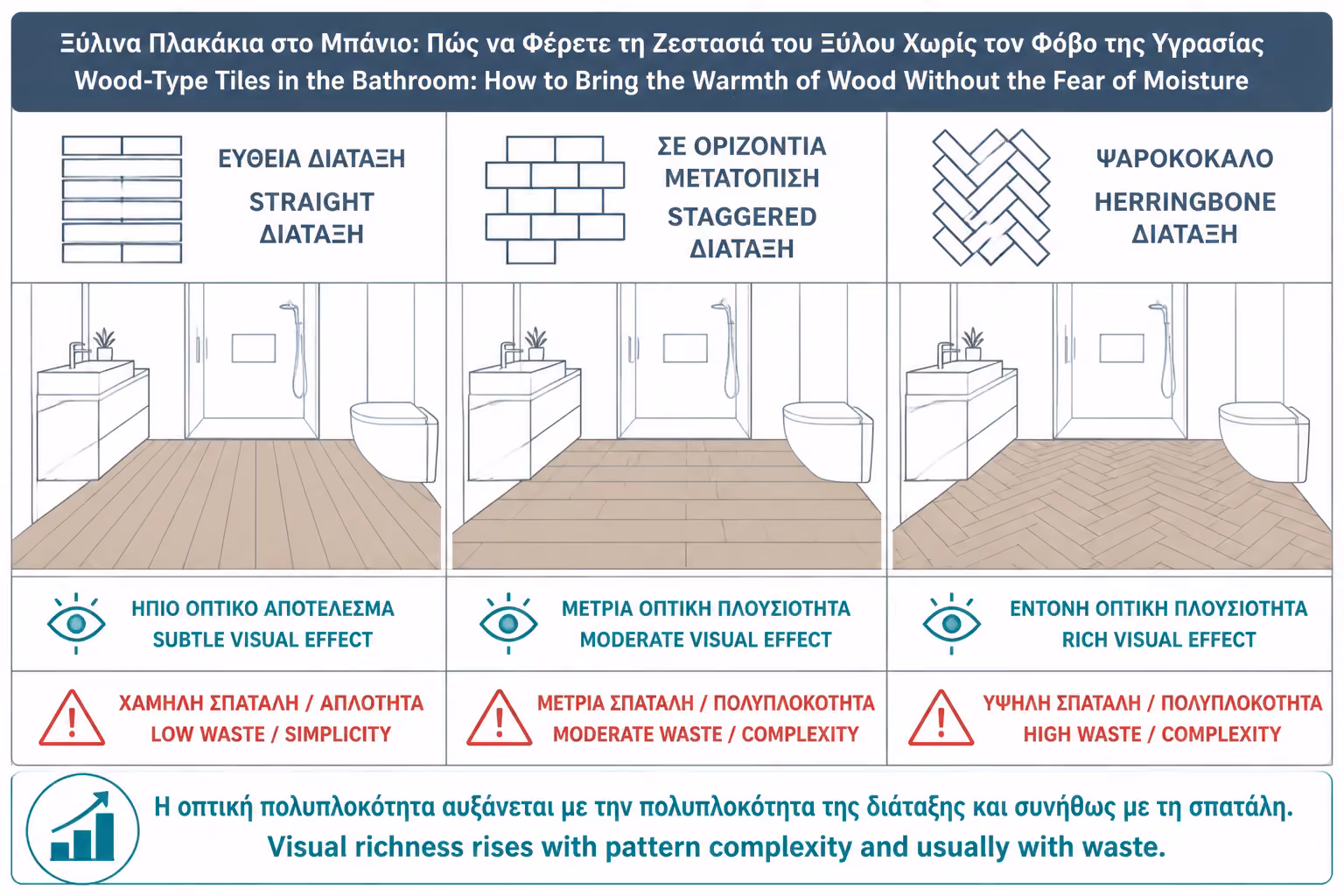 Εικονογράφηση για 7. Τρόποι τοποθέτησης: ευθύ, τυχαίο, ψαροκόκαλο ή chevron;