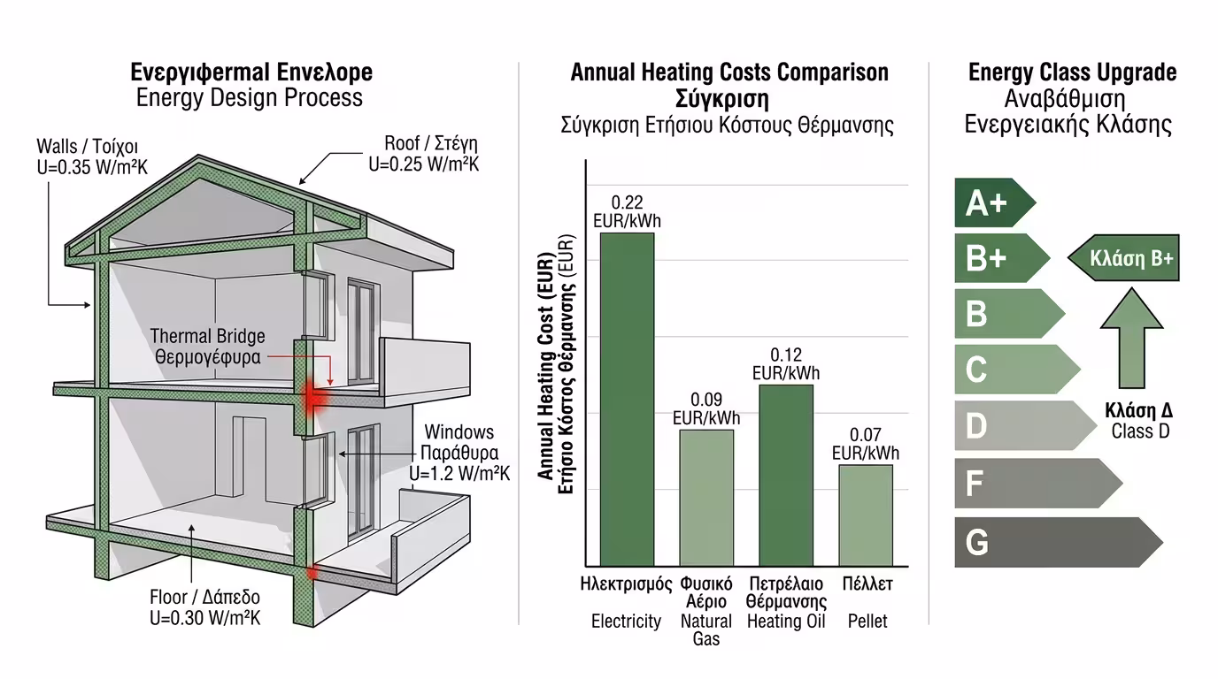 Ενεργειακός σχεδιασμός - ΚΕΝΑΚ, Passivhaus, υπολογισμοί φορτίων