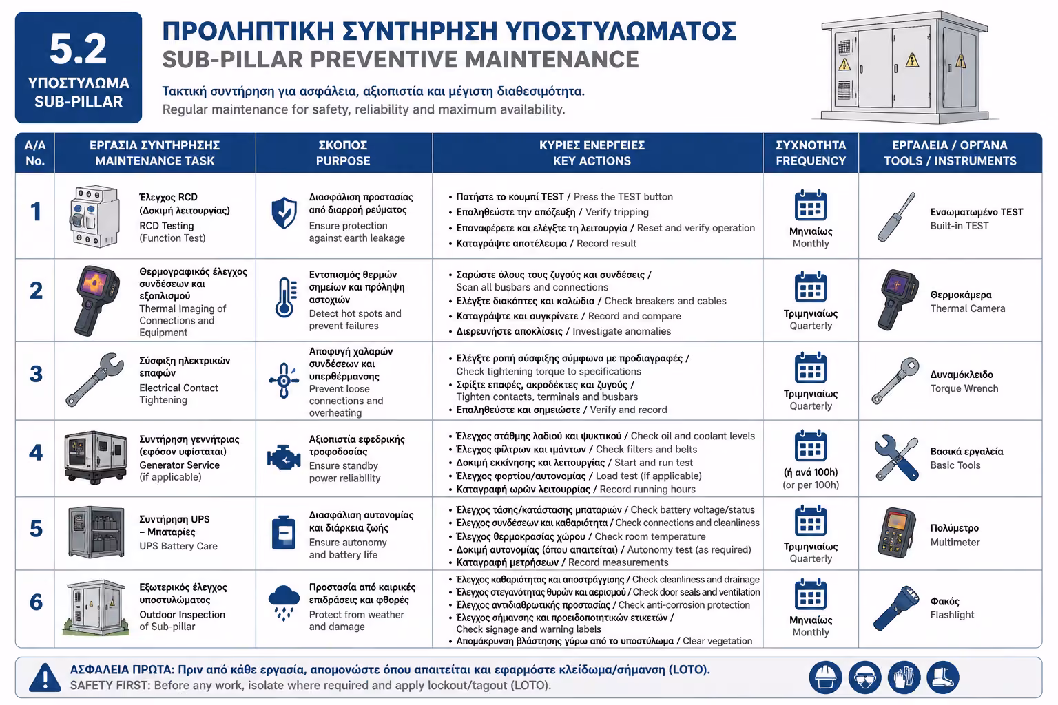 Ινφογκράφικ για την ενότητα Τακτική & Προληπτική Συντήρηση