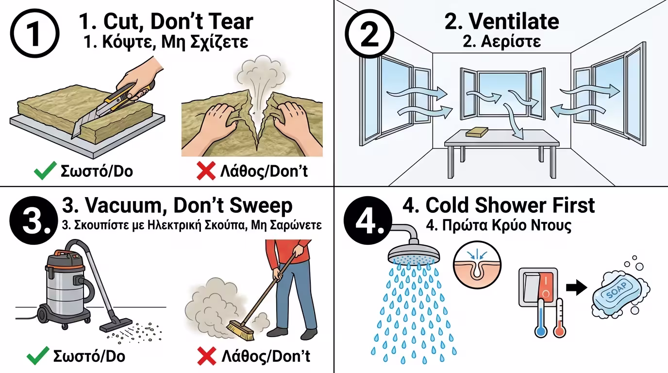 4 SOS κανόνες τοποθέτησης ινωδών υλικών