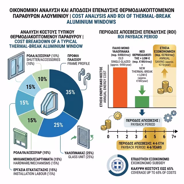 Κόστος κουφωμάτων - ανάλυση απόσβεσης και επιδοτήσεις