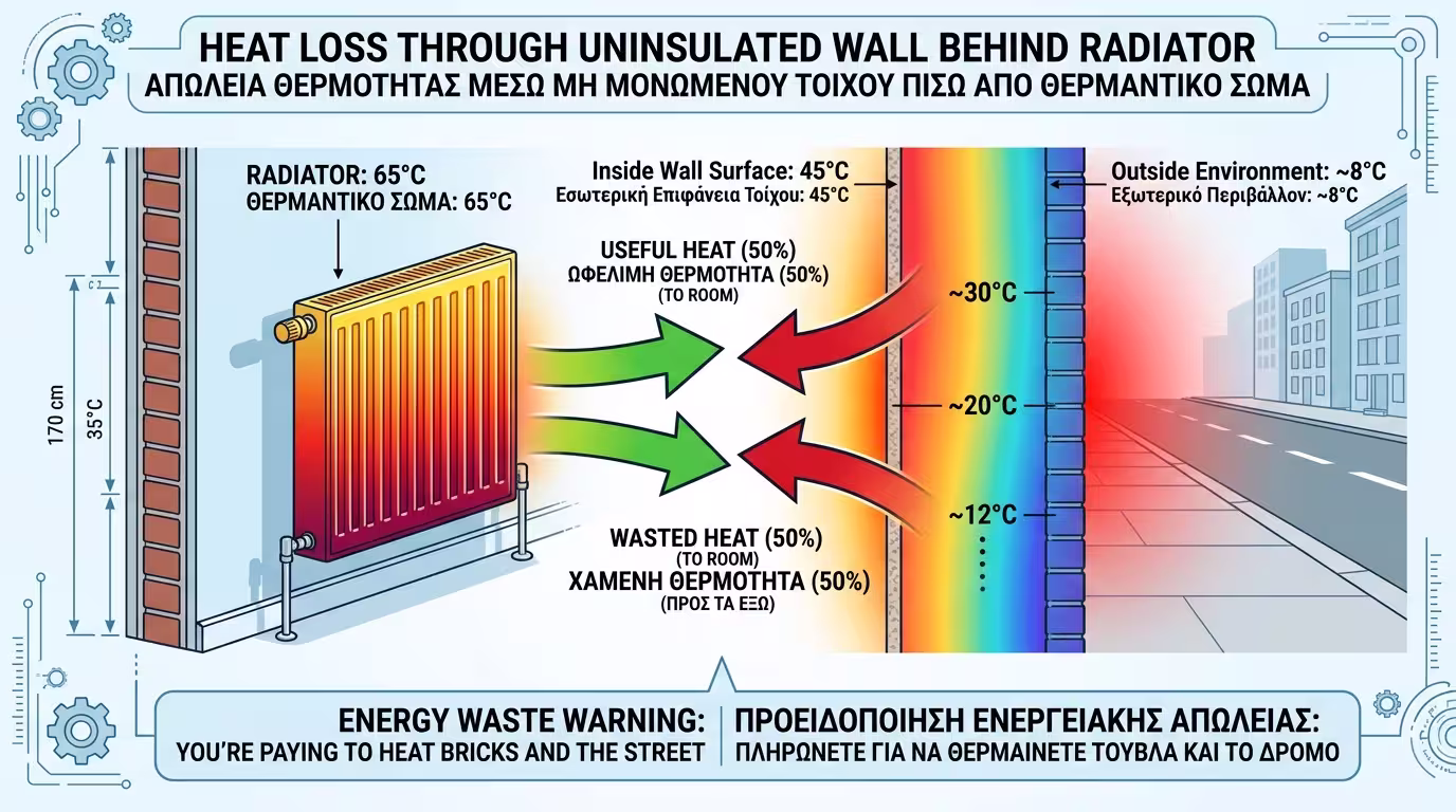 Διαδικασία εμφύσησης μονωτικού υλικού σε τοίχο