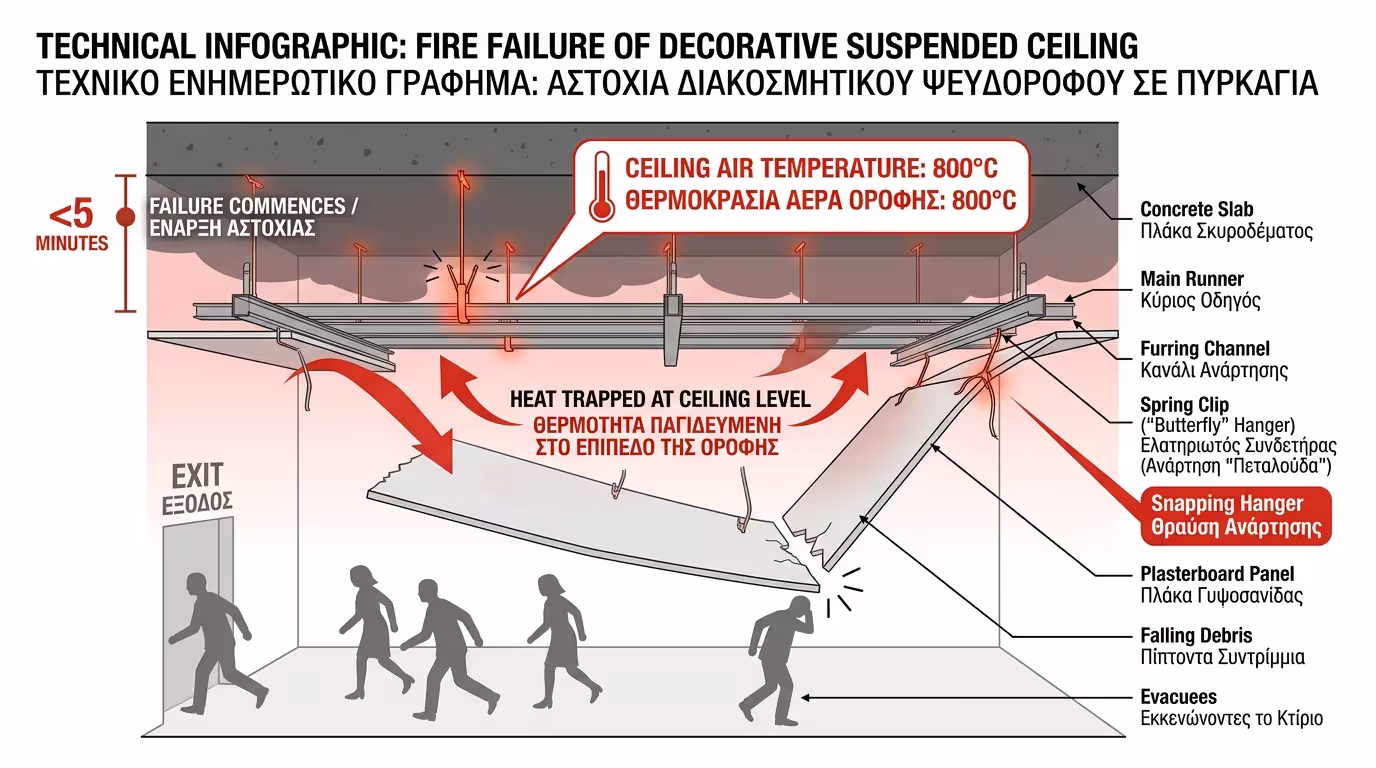 Απλή ψευδοροφή: τα ελατήρια πυρακτώνονται και κόβονται σε λιγότερο από 5 λεπτά