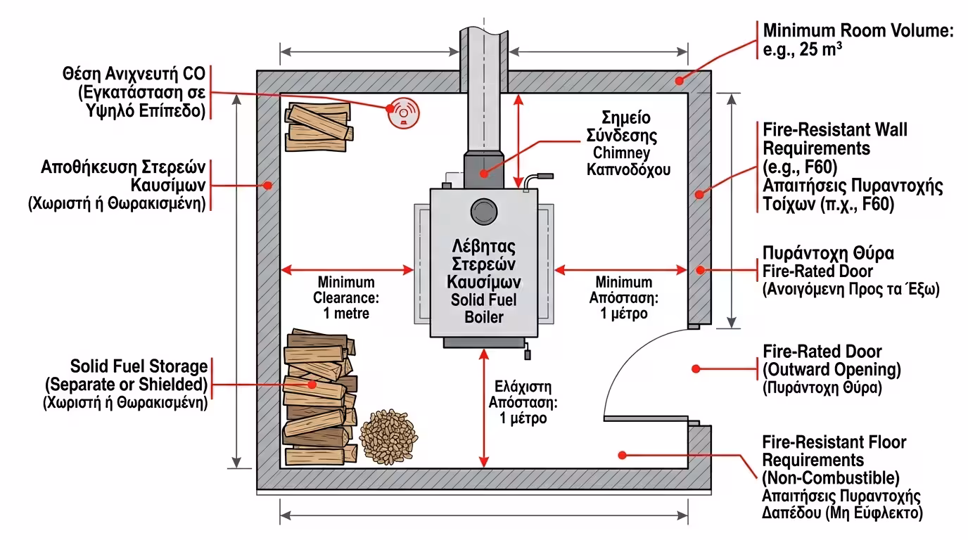Λεβητοστάσιο στερεών καυσίμων εισαγωγή