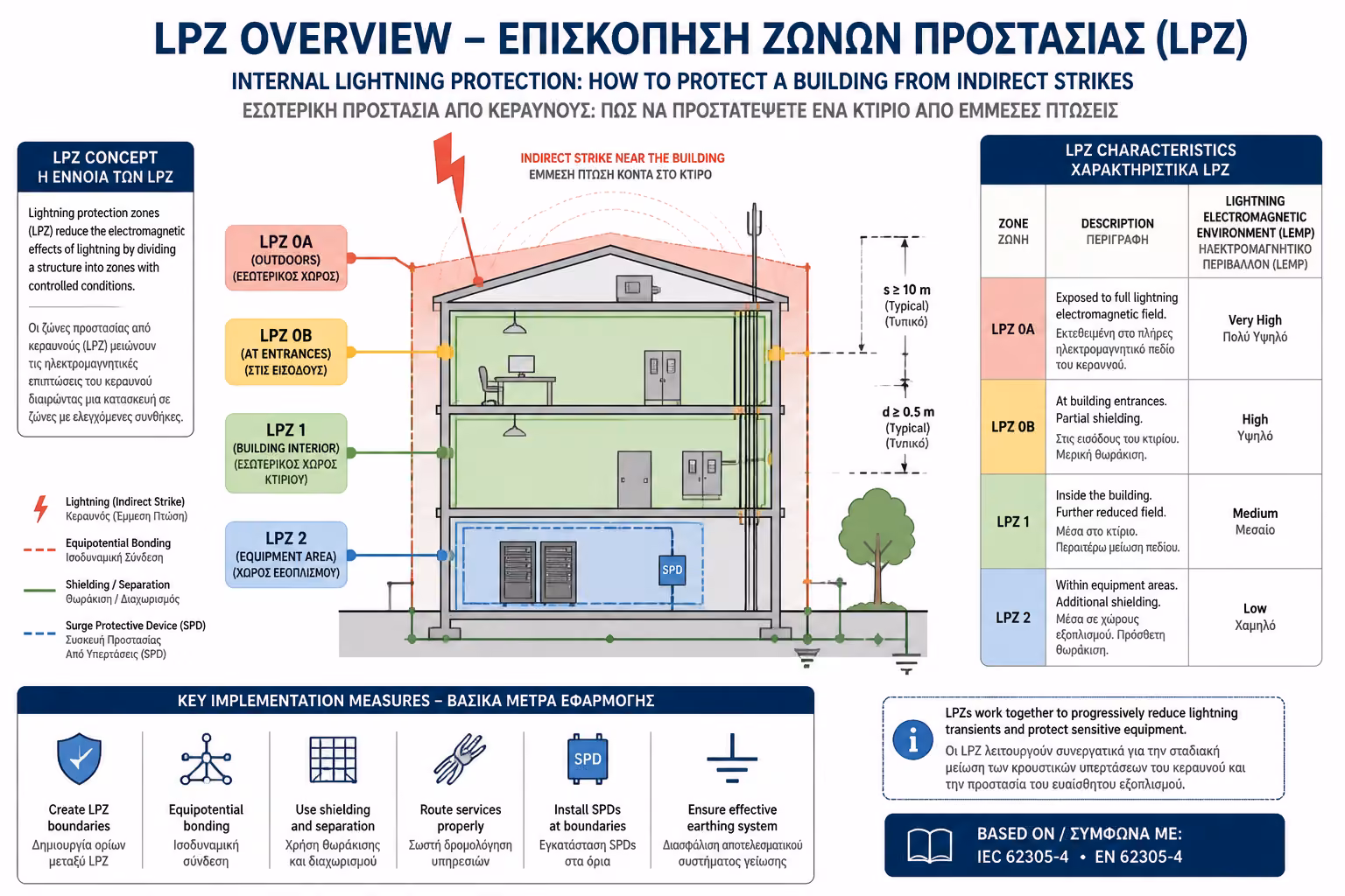 Ζώνες εσωτερικής αντικεραυνικής προστασίας LPZ