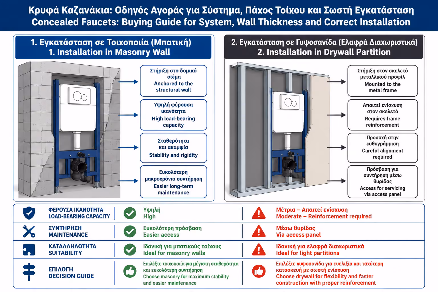 Εικονογράφηση για Χτιστός τοίχος ή ξηρή δόμηση: η πιο κρίσιμη διαφορά